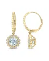 Rina Limor 10k 3.41 Ct. Tw. Diamond & Sky-blue Topaz Earrings
