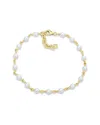 Rina Limor 10k 3.5-4mmmm Pearl Station Bracelet