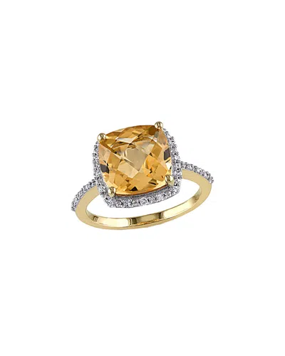 Rina Limor 10k 4.10 Ct. Tw. Diamond & Citrine Ring In Gold
