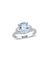 Rina Limor 10k 4.40 Ct. Tw. Diamond & Sky Blue Topaz Ring