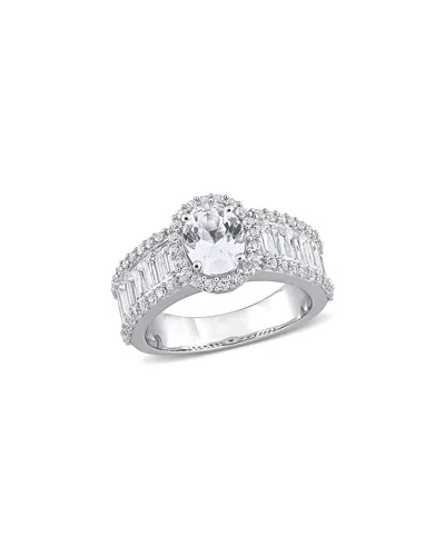Rina Limor 10k 4.60 Ct. Tw. White Sapphire Oval Halo Ring