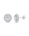 Rina Limor 10k 6.08 Ct. Tw. White Sapphire Earrings In White