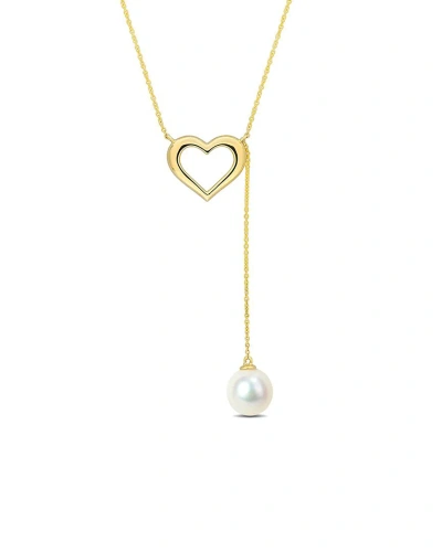 Rina Limor 10k 8-8.5mmmm Pearl Lariat Necklace In Gold