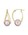 Rina Limor 10k 8-8.5mm Pearl Drop Hoops