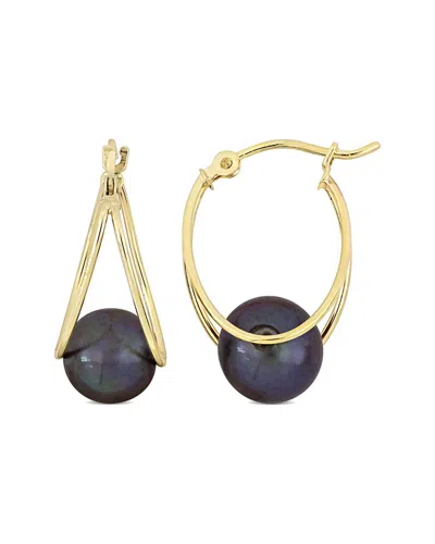 Rina Limor 10k 8-8.5mm Pearl Drop Hoops