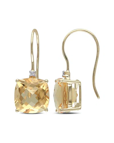Rina Limor 10k 8.02 Ct. Tw. Diamond & Citrine Earrings