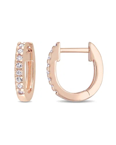 Rina Limor 10k Rose Gold 0.10 Ct. Tw. Diamond Hoops