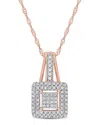 Rina Limor 10k Rose Gold 0.25 Ct. Tw. Diamond Pendant Necklace