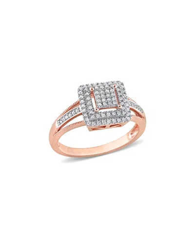 Rina Limor 10k Rose Gold 0.25 Ct. Tw. Diamond Split Shank Ring In Neutral