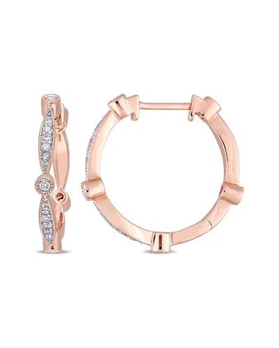 Rina Limor 10k Rose Gold 0.32 Ct. Tw. Diamond Earrings