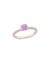 Rina Limor 10k Rose Gold 0.70 Ct. Tw. Diamond & Rose De France Ring