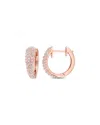 Rina Limor 10k Rose Gold 0.83 Ct. Tw. White Sapphire Clip-on Earrings