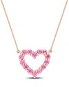 Rina Limor 10k Rose Gold 1.12 Ct. Tw. Pink Sapphire Heart Pendant