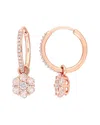 Rina Limor 10k Rose Gold 1.13 Ct. Tw. Diamond & Gemstone Floral Hoops In Gold