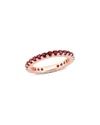 Rina Limor 10k Rose Gold 1.20 Ct. Tw. Garnet Eternity Ring