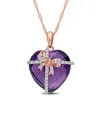 Rina Limor 10k Rose Gold 12.13 Ct. Tw. Diamond & Amethyst Necklace