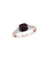 Rina Limor 10k Rose Gold 1.38 Ct. Tw. Diamond & Garnet Ring