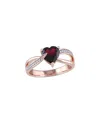 Rina Limor 10k Rose Gold 1.45 Ct. Tw. Diamond & Garnet Ring