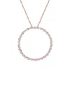 Rina Limor 10k Rose Gold 1.50 Ct. Tw. White Sapphire Pendant Necklace
