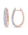 Rina Limor 10k Rose Gold 1.72 Ct. Tw. London-blue Topaz Clip-on Earrings