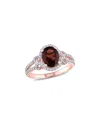 Rina Limor 10k Rose Gold 2.43 Ct. Tw. Diamond & Garnet Ring