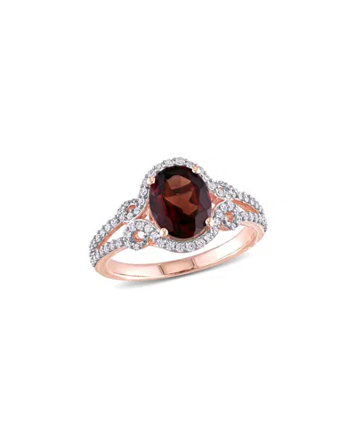 Rina Limor 10k Rose Gold 2.43 Ct. Tw. Diamond & Garnet Ring
