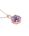 Rina Limor 10k Rose Gold 3.03 Ct. Tw. Diamond & Amethyst Necklace