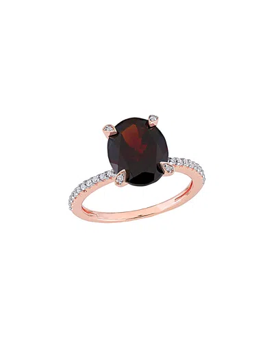 Rina Limor 10k Rose Gold 3.10 Ct. Tw. Diamond & Garnet Ring