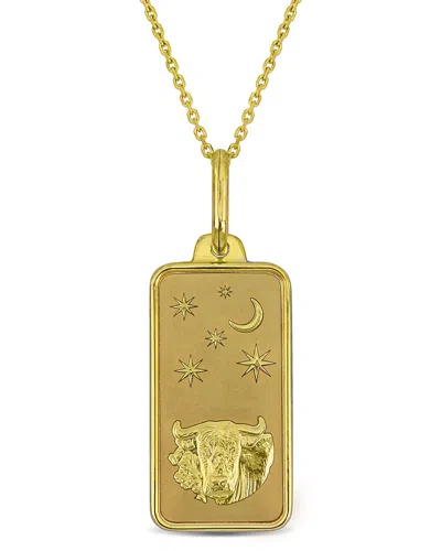 Rina Limor 10k Taurus Pendant In Gold