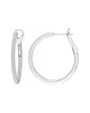 Rina Limor 10k White Gold 0.53 Ct. Tw. Diamond Clip-on Hoops