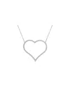 Rina Limor 10k White Gold 0.64 Ct. Tw. Diamond Open Heart Pendant Necklace