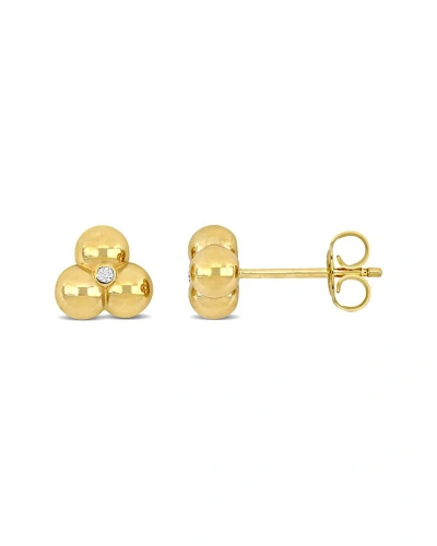 Rina Limor 14k 0.02 Ct. Tw. Diamond Bead Earrings In Gold