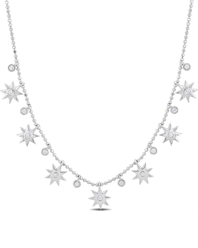 Rina Limor 14k 0.19 Ct. Tw. Diamond Bib Necklace In Metallic