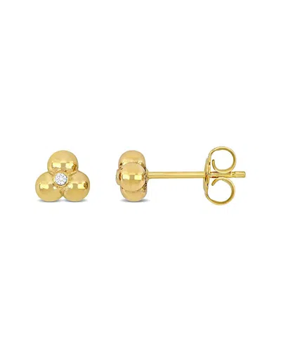 Rina Limor 14k 0.02 Ct. Tw. Diamond Bead Earrings