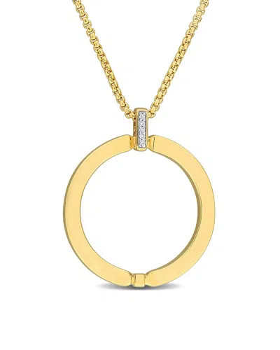 Rina Limor 14k 0.02 Ct. Tw. Diamond Solitaire Necklace In Gold