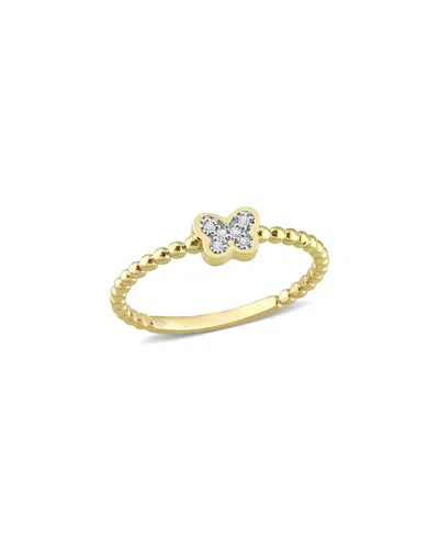 Rina Limor 14k 0.03 Ct. Tw. Diamond Butterfly Ring In Gold