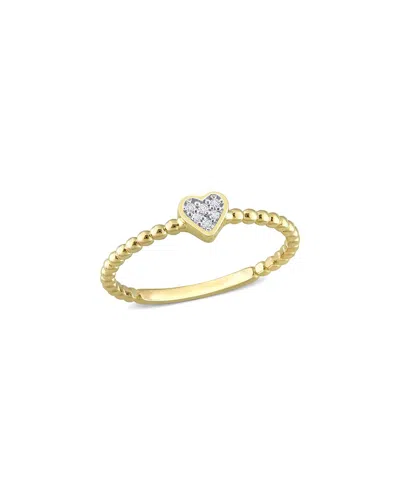 Rina Limor 14k 0.03 Ct. Tw. Diamond Heart Ring In Gold