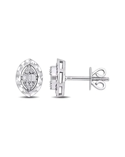 Rina Limor 14k 0.10 Ct. Tw. Diamond Earrings In Pink