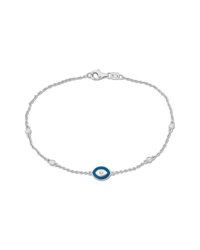 Rina Limor 14k 0.11 Ct. Tw. Diamond Evil Eye Bracelet