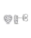 Rina Limor 14k 0.11 Ct. Tw. Diamond Heart Halo Studs