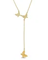 Rina Limor 14k 0.13 Ct. Tw. Diamond Butterfly Lariat Necklace