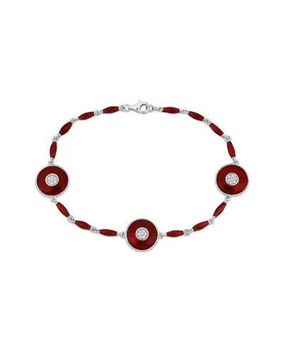 Rina Limor 14k 0.13 Ct. Tw. Diamond Evil Eye Bracelet