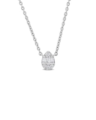 Rina Limor 14k 0.14 Ct. Tw. Diamond Necklace In Metallic