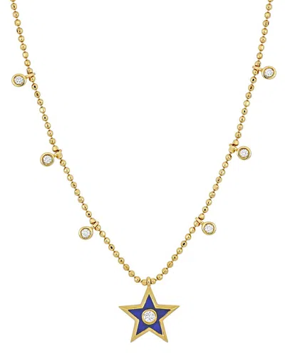 Rina Limor 14k 0.14 Ct. Tw. Diamond Star Charm Necklace