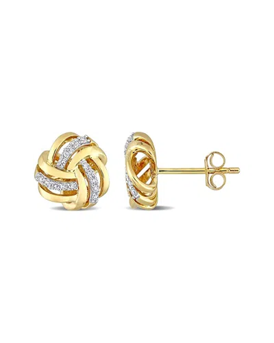 Rina Limor 14k 0.15 Ct. Tw. Diamond Knot Studs