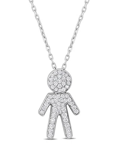 Rina Limor 14k 0.17 Ct. Tw. Diamond Boy Pendant In Metallic