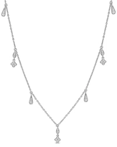 Rina Limor 14k 0.18 Ct. Tw. Diamond Station Necklace In Metallic