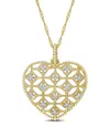 Rina Limor 14k 0.20 Ct. Tw. Diamond Heart Necklace