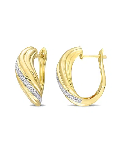 Rina Limor 14k 0.20 Ct. Tw. Diamond Swirl Hoops In Gold