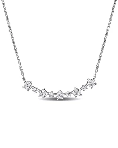 Rina Limor 14k 0.21 Ct. Tw. Diamond Center Design Necklace In Metallic